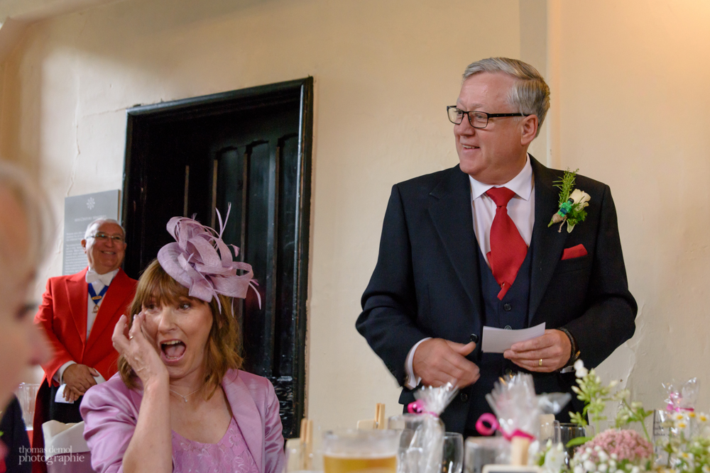 Wedding speeches at Samlesbury Hall