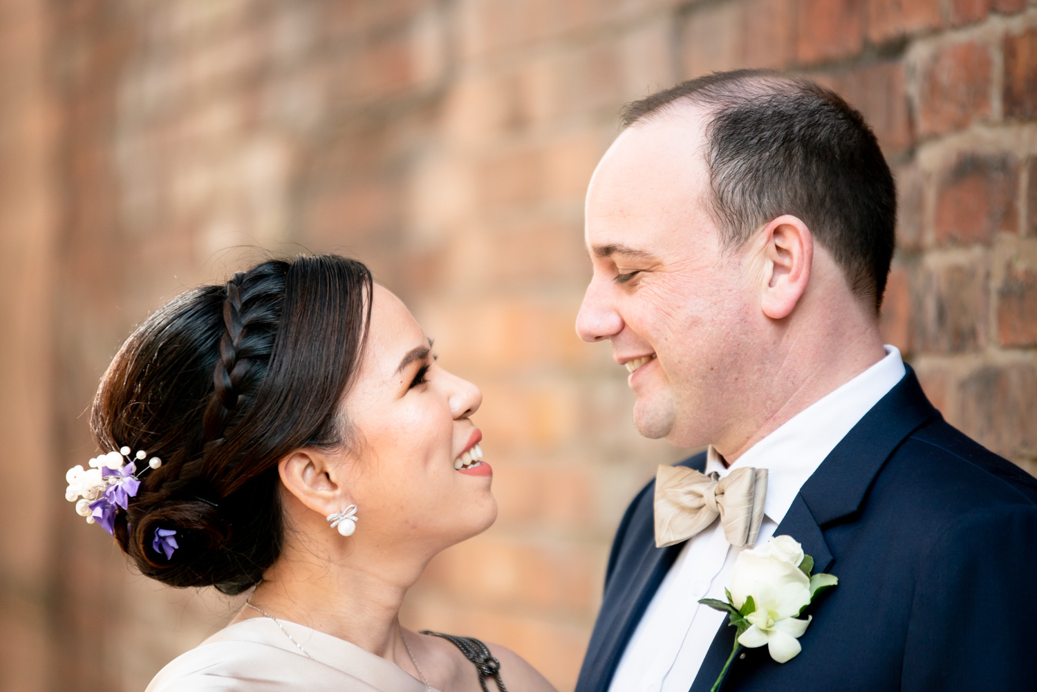 brida and groom portrait