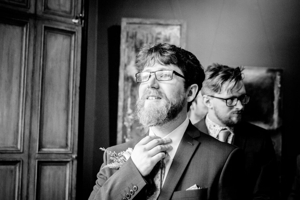 groom looking streesed