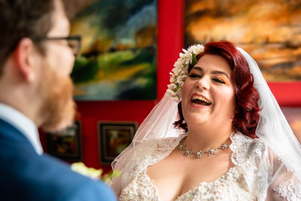 bride laughing
