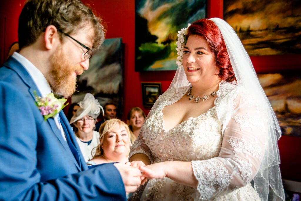 putting on ring