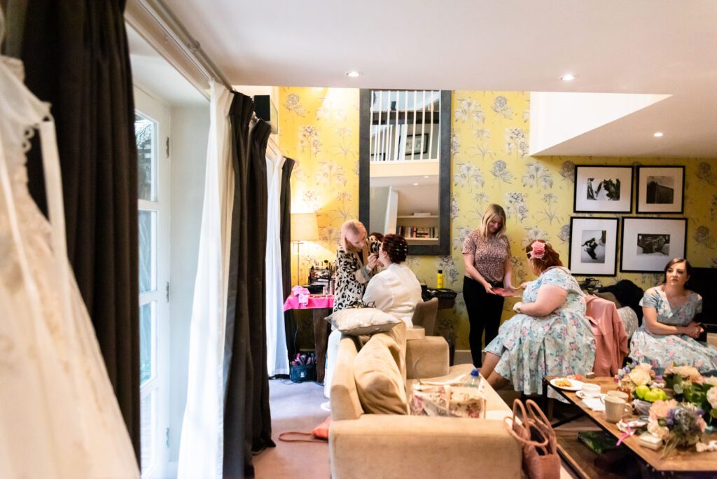 bridal prep room