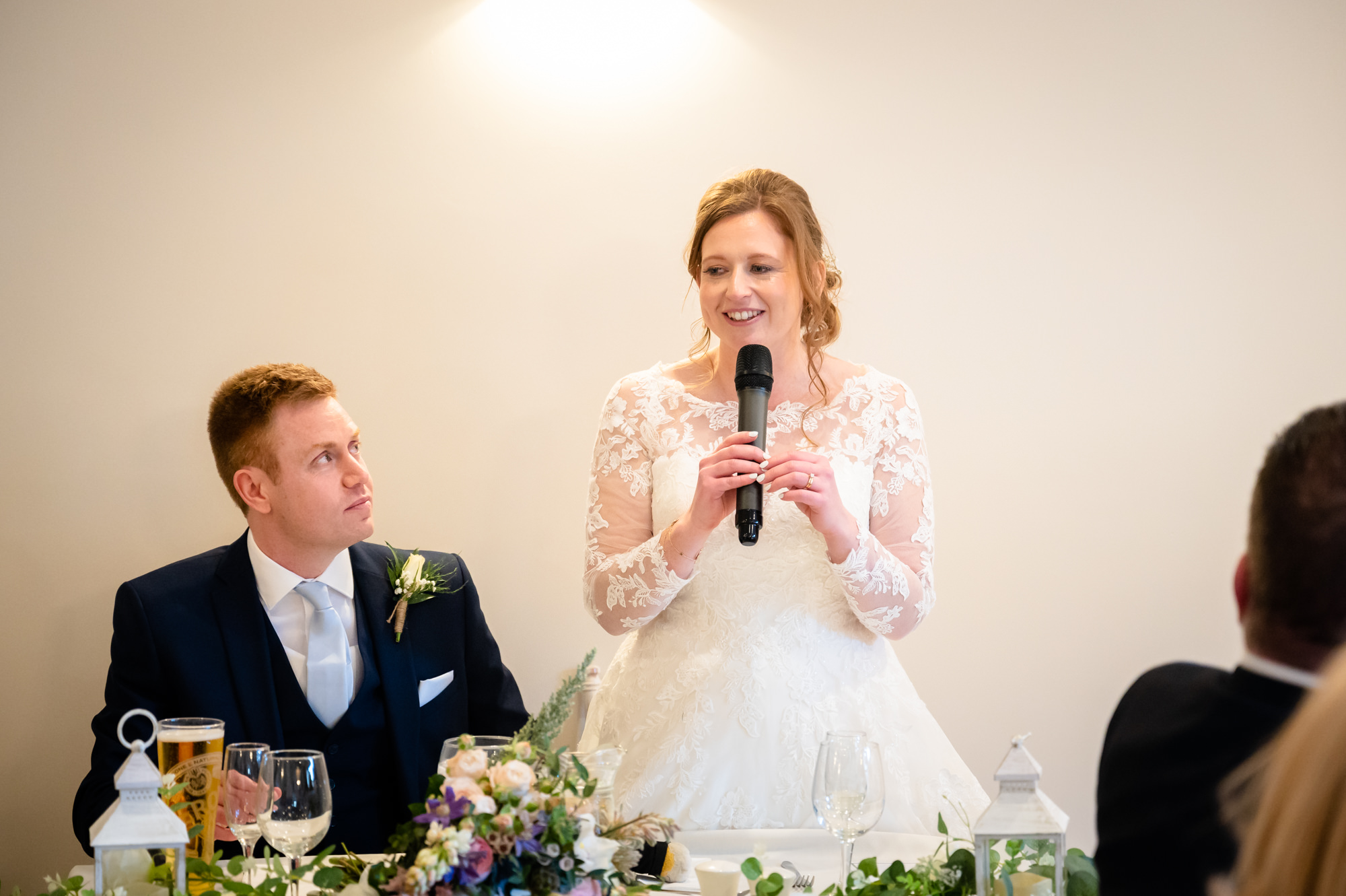 bride doing a speech