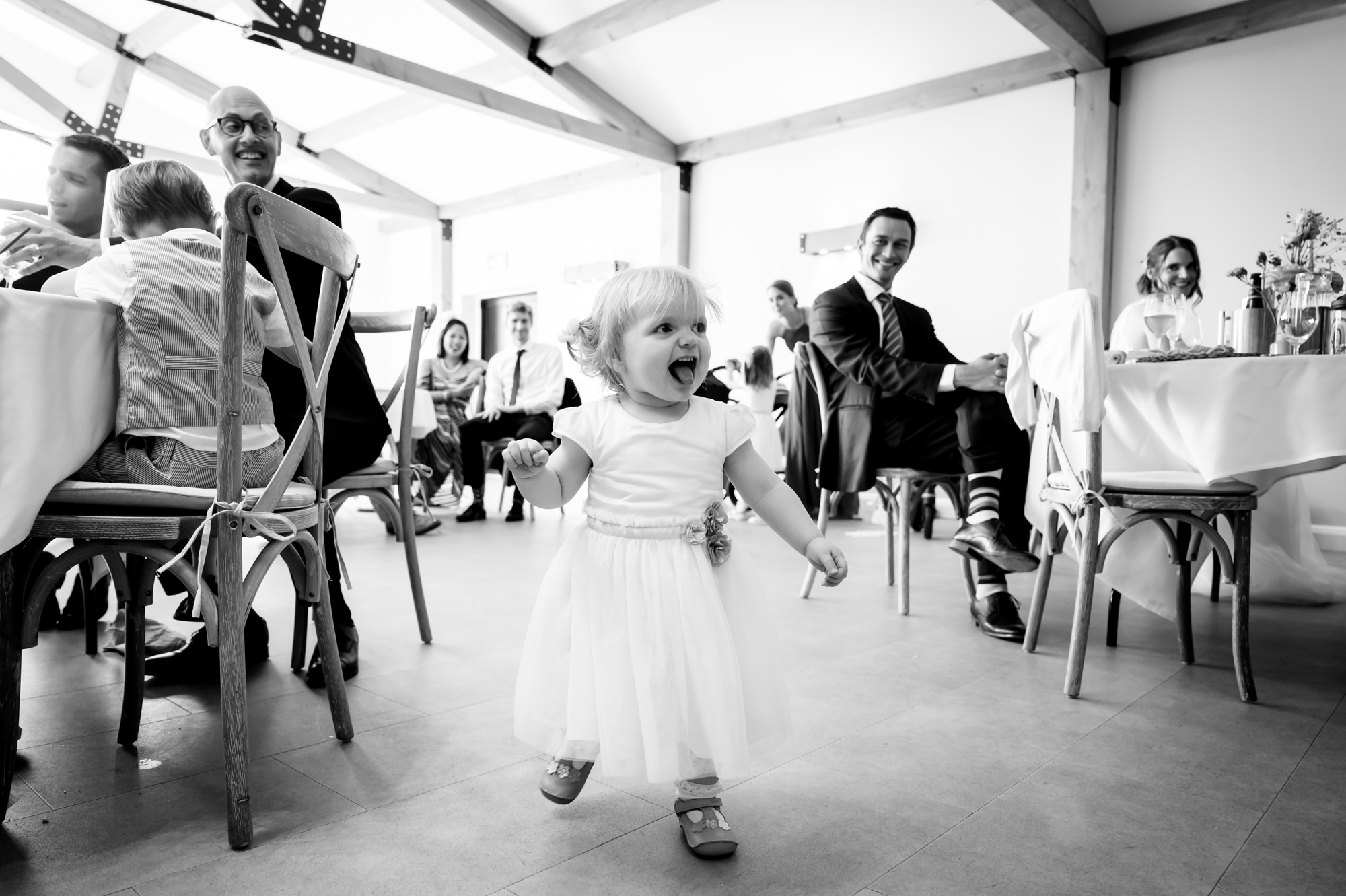 Toddler causing carnage during the wedding breakfast