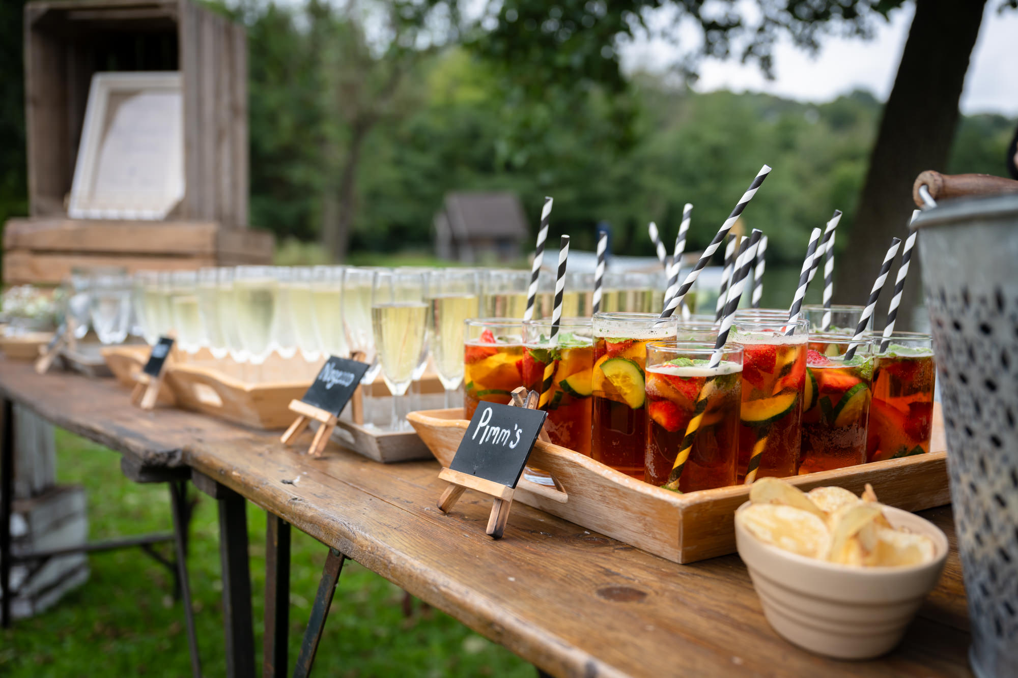 Pimms at The Roman Lakes