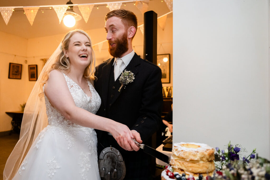 Cutting the cake at The Roman Lakes