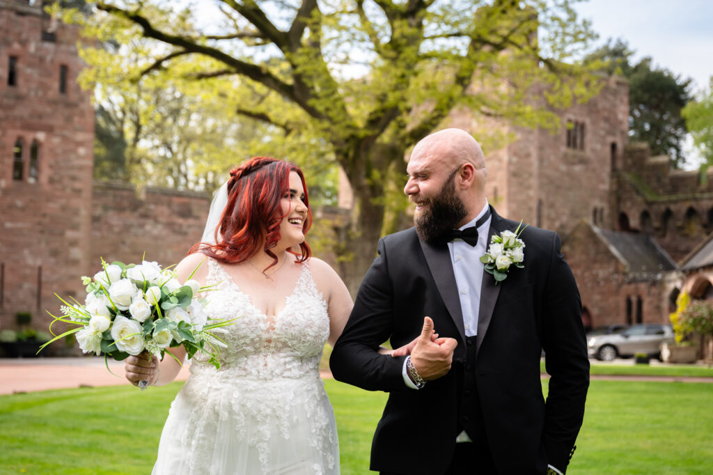 Relaxed portrait at Peckforton Castle