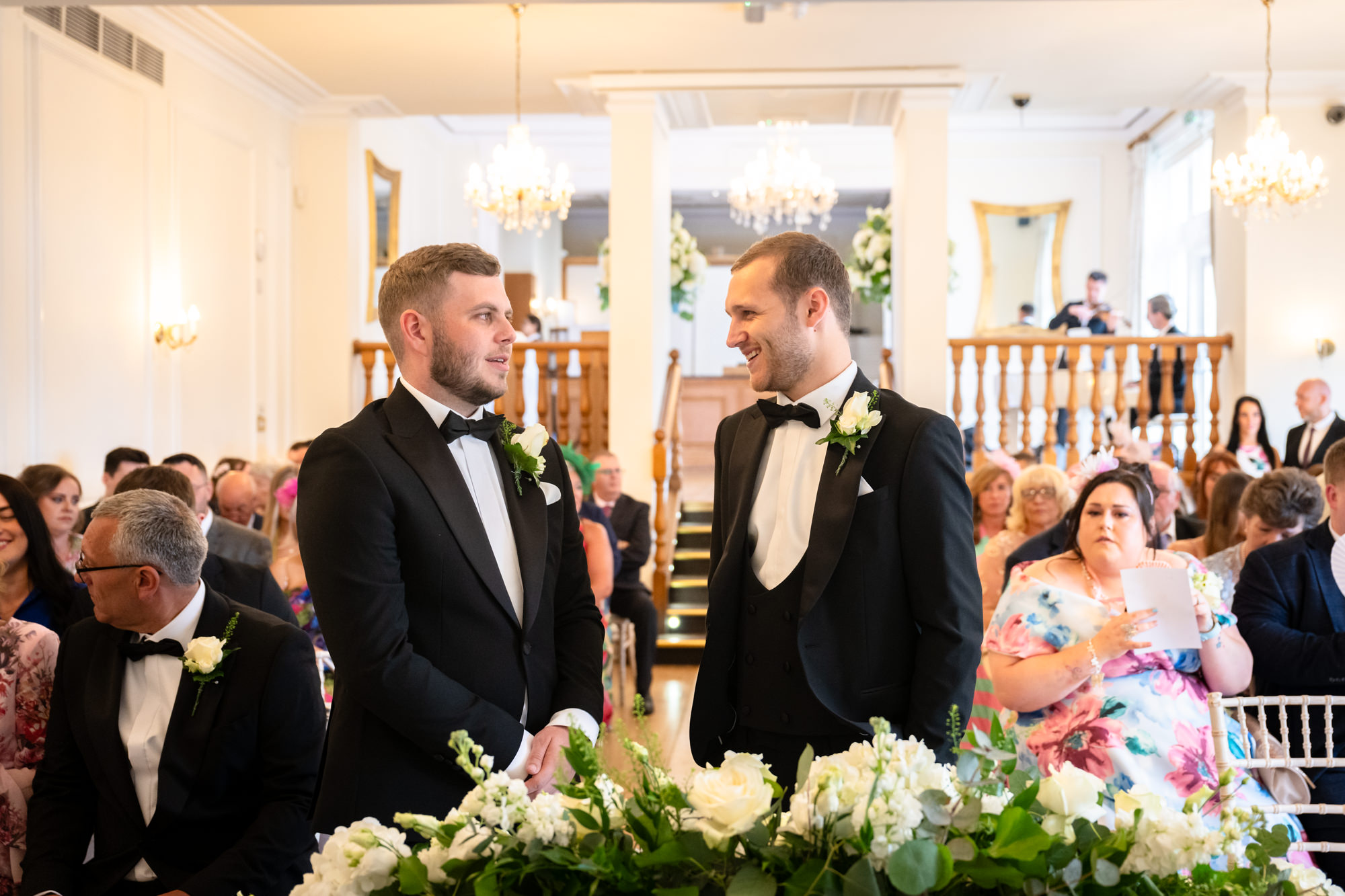 Groom waiting for the bride to arrive