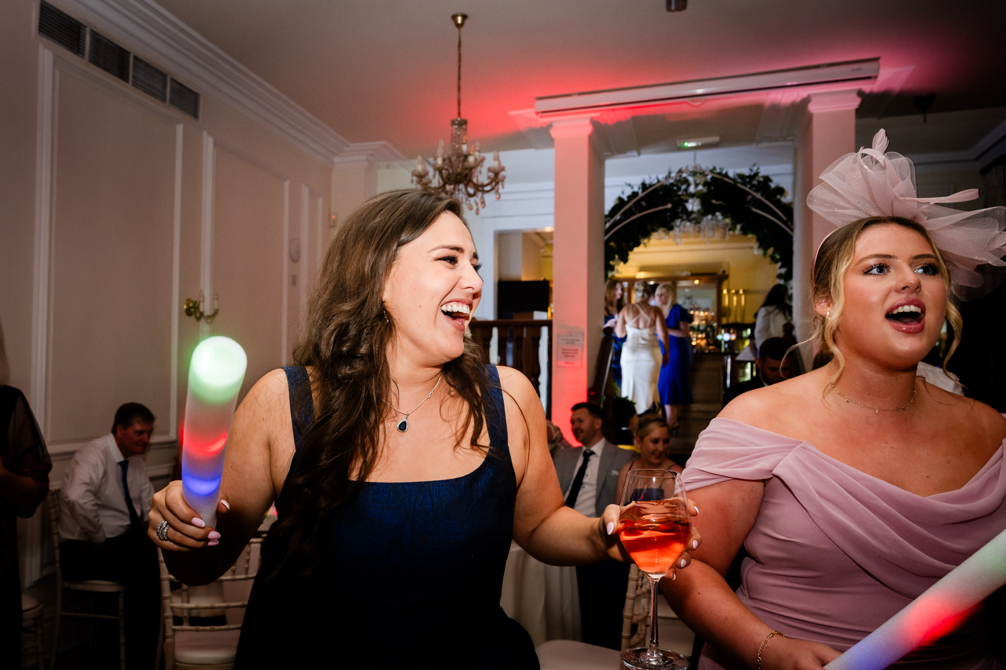 Dancing guests at West Tower