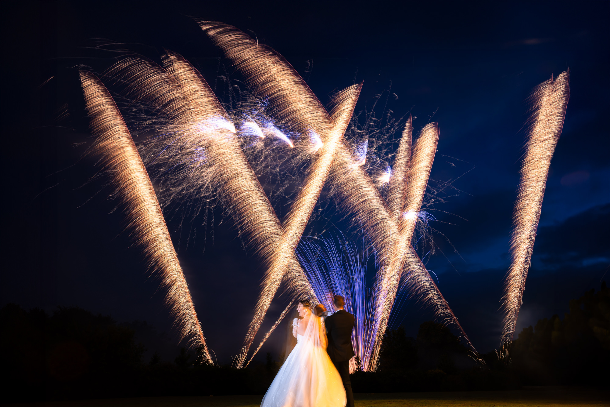 Fireworks display at West Tower