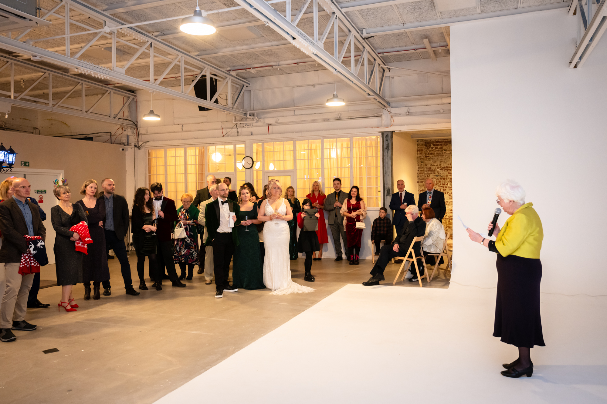 Wedding speeches at Fabric Studio 