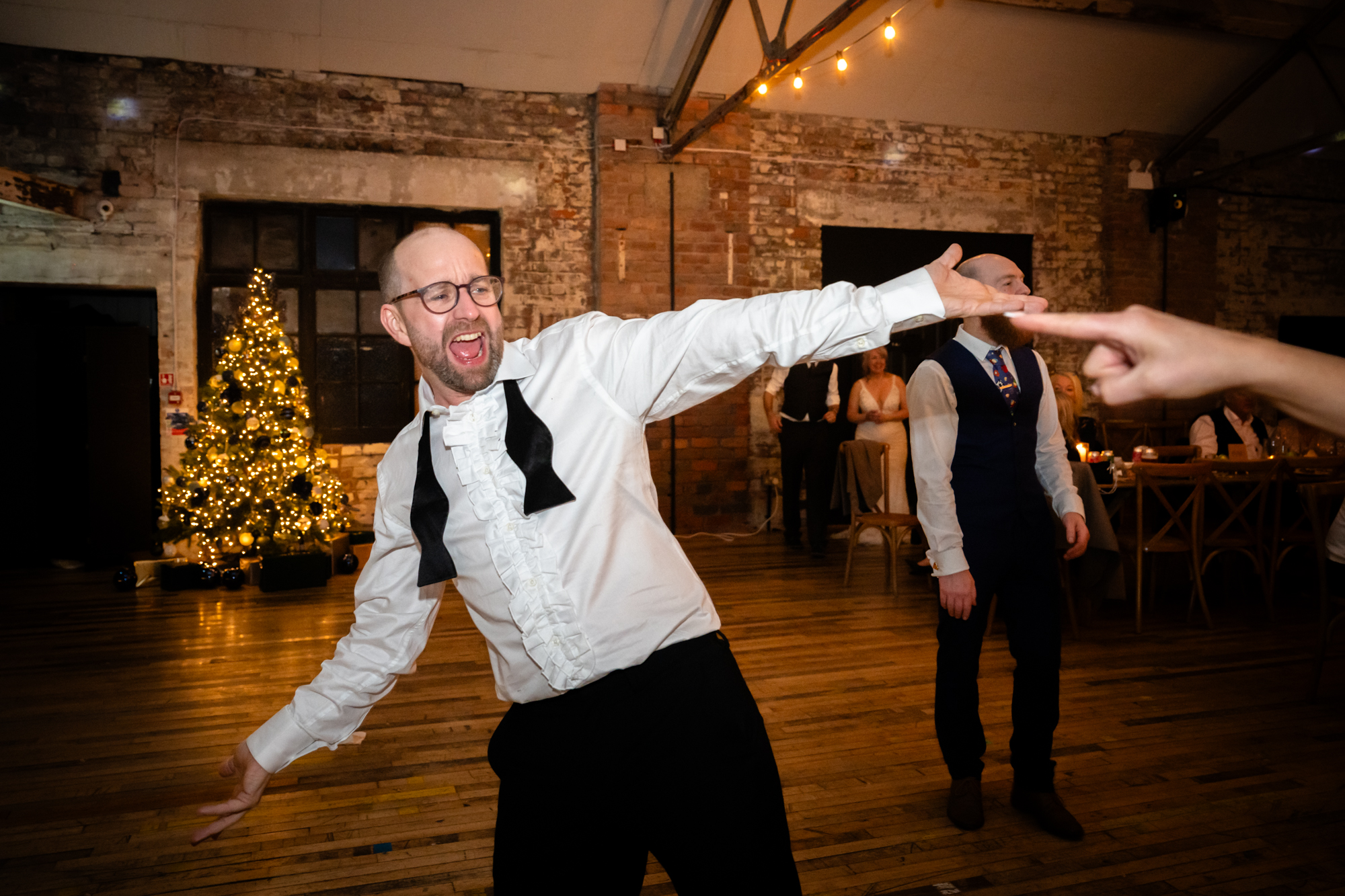 Groom dancing