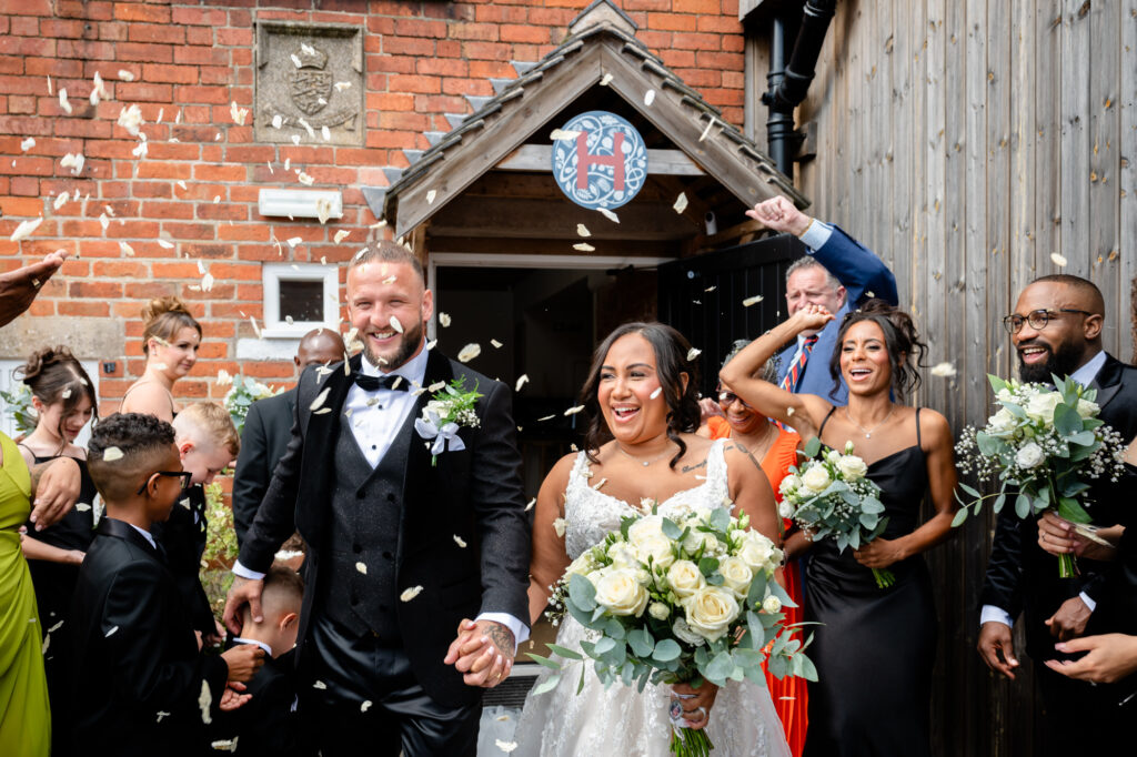 Confetti at Hanbury Barns