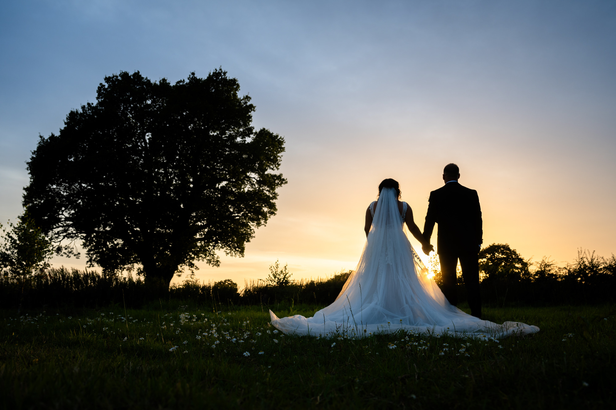 Sunset photo at Hanbury Barns