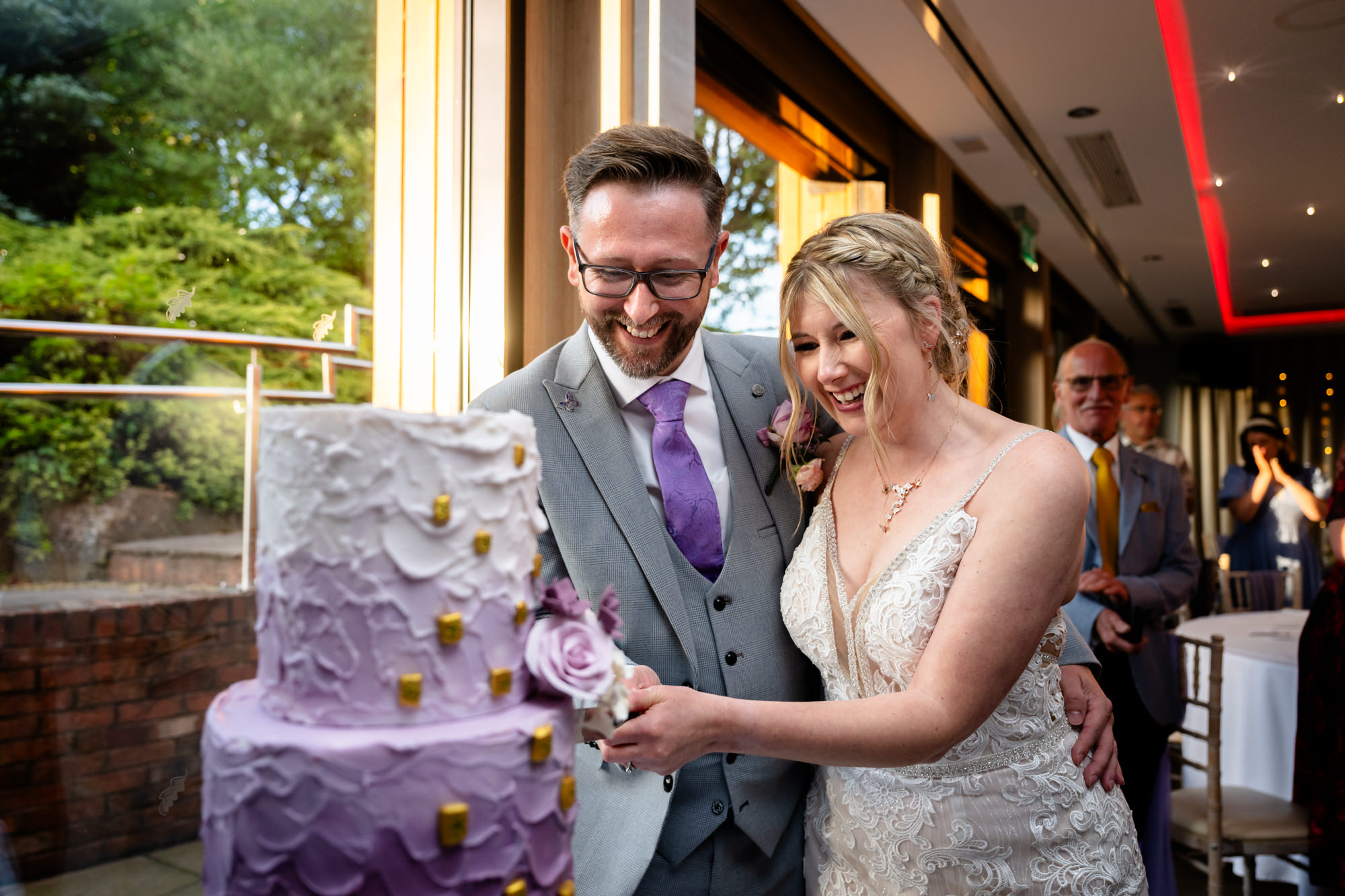 Cutting of the cake at Moddershall Oaks