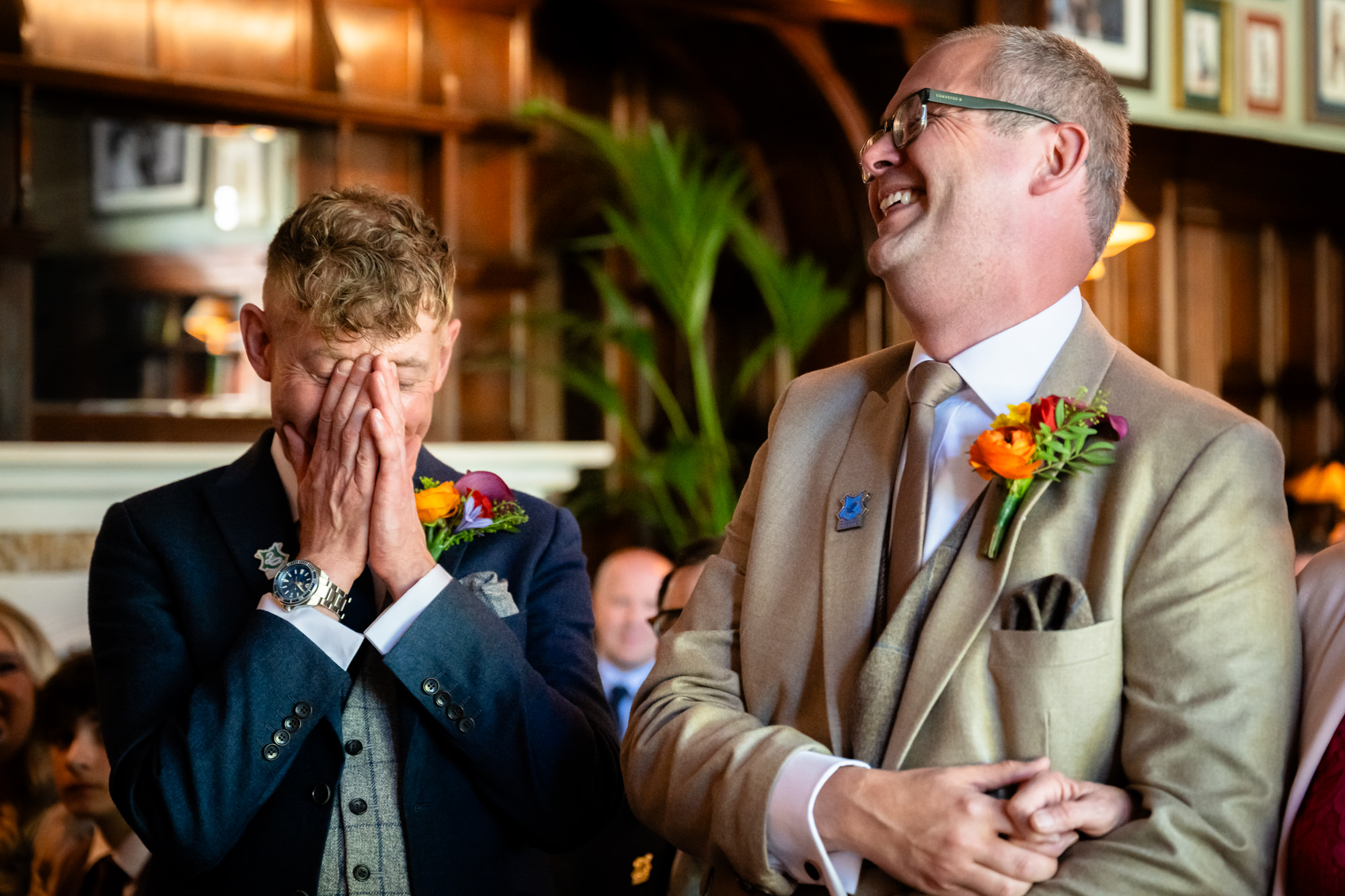 A funny, emotional moment between Marc and Dom during the ceremony.