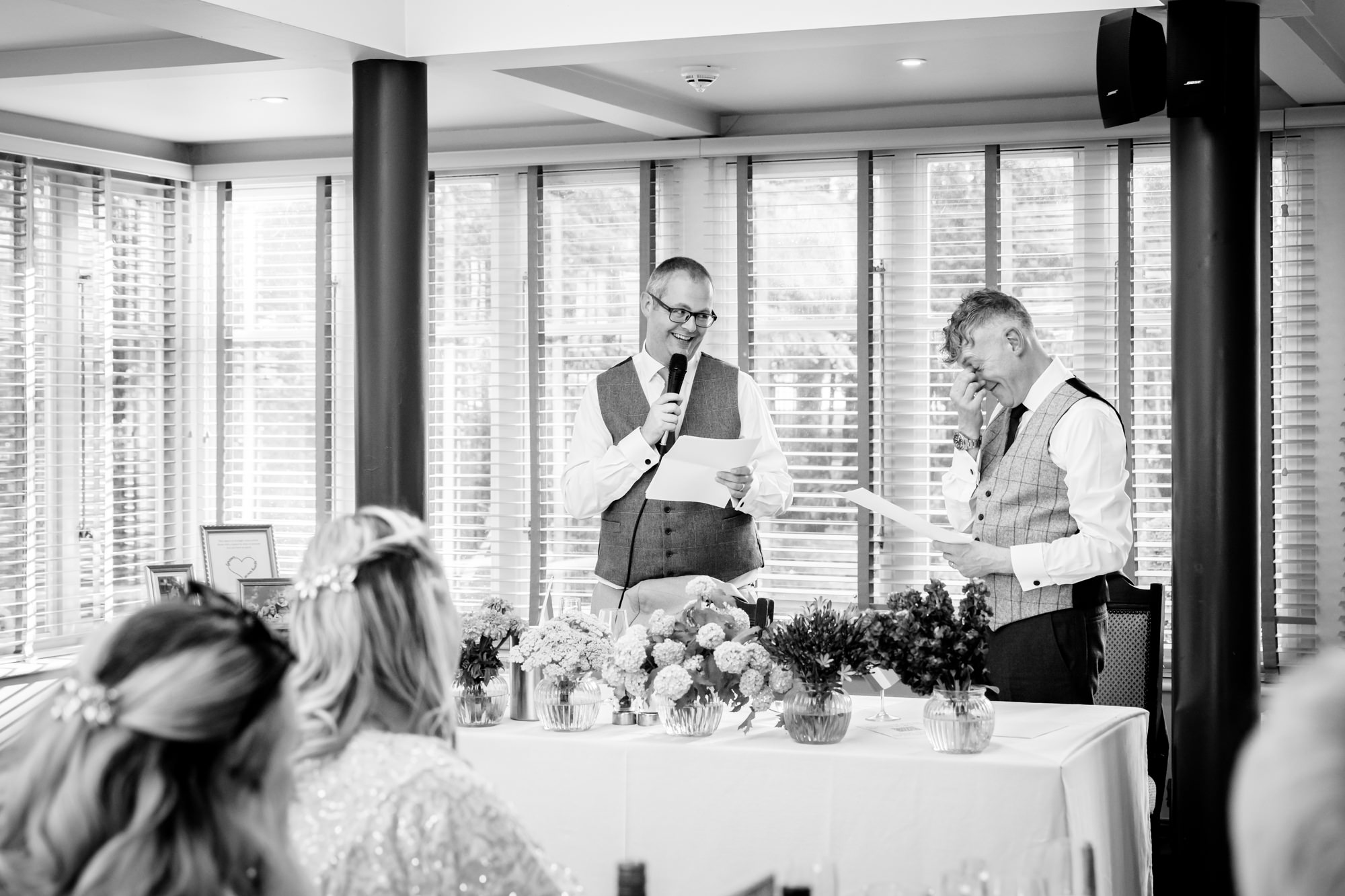 A light moment during the speeches at The Oakfield.