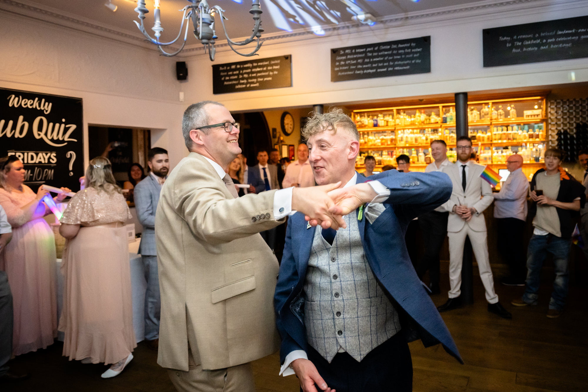 Marc and Dom during their first dance at The Oakfield.